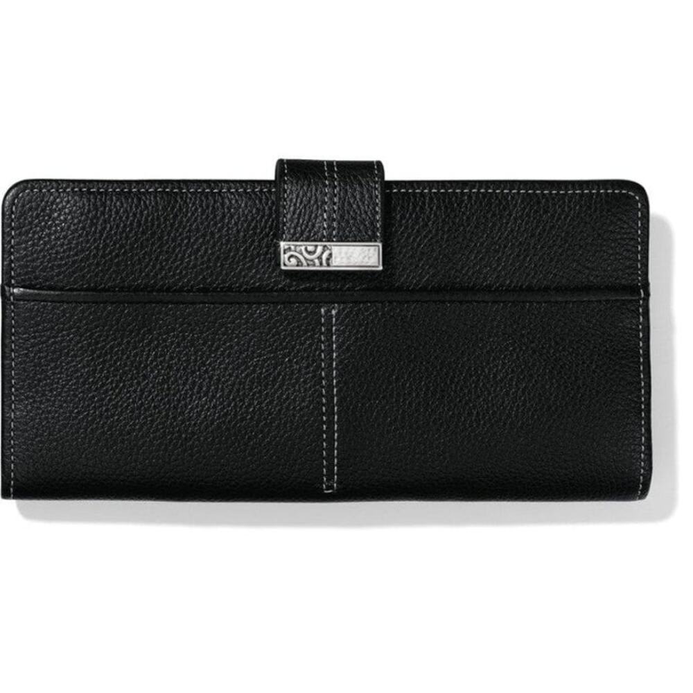 Brighton Black Barbados Large Leather Pocket Wallet
